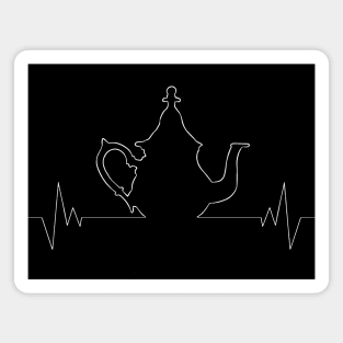 Moroccan Teapot Line Art - Atay Teapot -  Berrad Atay - Teapot Line Art Magnet